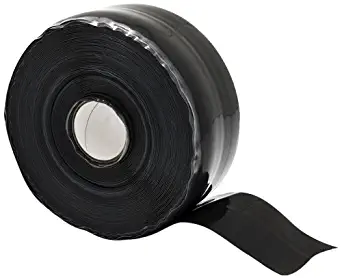 X-Treme Tape TPE-XR1536ZLB Silicone Rubber Self Fusing Tape, 1.5" x 36', Rectangular, Black