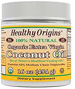 Healthy Origins Organic Extra Virgin Coconut Oil, 16 Ounce