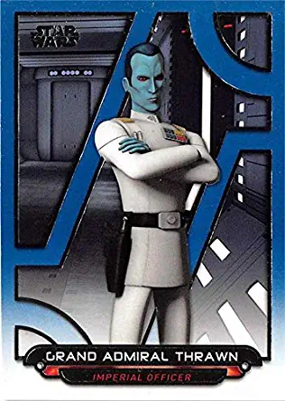 Grand Admiral Thrawn trading card Star Wars Galactic Files Reborn 2017 Topps #REB-17 Blue