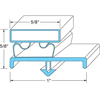 Gasket Door 52" x 24" fits Beverage Air 703-988C-01 Push-in Magetic Grey 25489