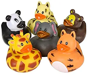 Rhode Island Novelty 2" Zoo Animal Rubber Duckies