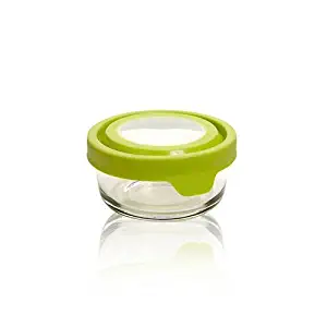 Anchor Hocking 77824 TrueSeal 1-Cup Glass Food Storage Container with Airtight Lid, Green