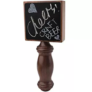 Fanfoobi Vintage Kegerator Beer Tap Handles, Wooden Beer Keg Tap Handle With Chalkboard for Kegerator, Home Bar, Homebrew, 7.7” Tall X 3.2” Wide X 1.14” Thick