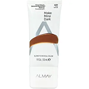 Almay Smart Shade Skintone Matching Makeup, Hypoallergenic, Cruelty Free, Oil Free, Fragrance Free, Dermatologist Tested Foundation with SPF 15, Make Mine Dark, 1oz