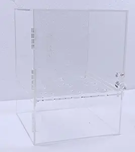 INTBUYING 9 Holes Ice Cream Cone Cabinet Egg Roll Display Acrylic Transparent Waffle Cone Holder Display Case with Door