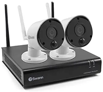 Swann 2 Camera 4 Channel 1080p Wi-Fi NVR Security System |1TB HDD, Heat & Motion Sensing + Night Vision & 2 Way Audio