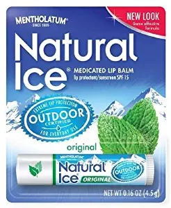 Mentholatum Natural Ice Lip Balm Original SPF 15 1 Each ( Packs of 6)