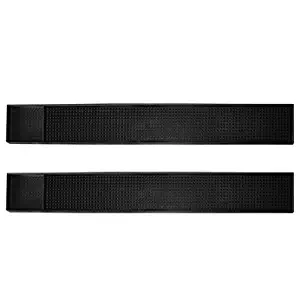 BonBon Pair of Professional 23.5" x 3.25" Rubber Bar Service Mat (2-Pack!)