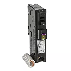 Square D by Schneider Electric HOM120DFC Homeline 20-Amp Single-Pole Dual Function Circuit Breaker, 1-Inch Format