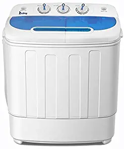 SHUTAO 13Lbs Semi-Automatic Twin Tube Washing Machine US Standard White & Blue