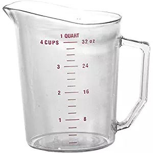 Camwear 1-Quart Polycarbonate Measuring Cup, Clear