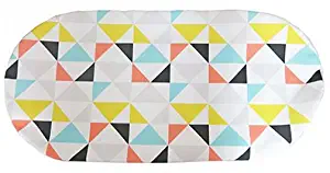 Fisher-Price Replacement Parts Bassinet Soothing Motions Baby Bassinet DPV72 ~ Replacement Fitted Sheet Yellow, White, Gray, Orange, Black Triangles