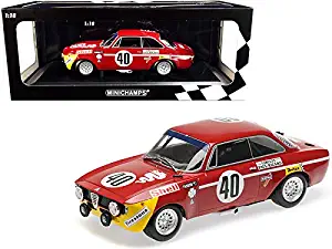 StarSun Depot New Alfa Romeo GTA 1300 Junior #40 Picchi/Chasseuil Winners Division 1 12H Paul Ricard (1971) Limited Edition to 336 Pieces Worldwide 1/18 Diecast Model Car by Minichamps