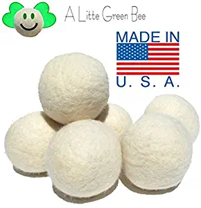 6 Eco-Friendly Wool Dryer Balls -Set of Six 100% Handmade, Natural and Unscented