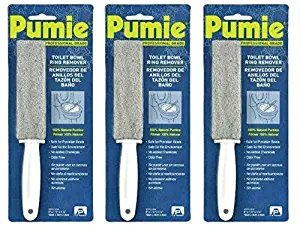 U.S. Pumice TBR-6 Toilet Bowl Ring Remover Ready to use with handle to take away lime (Pack of 3)