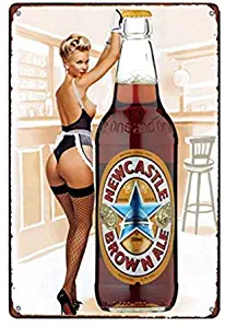 Anjoes Vintage Custom Metal Signs 12 x 16 - Newcastle Brown ale Beer Chic Art Wall Decort Home Yard Signs Bar Hotel Cafe Pub restauran