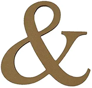 10" Unfinished Wooden Ampersand (&) Letter