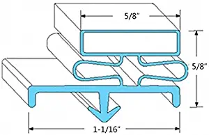 Beverage Air 703-988C-01 Magnetic Door Gaskets for Freezers/Coolers/Refrigerators 24" x 52-3/8"