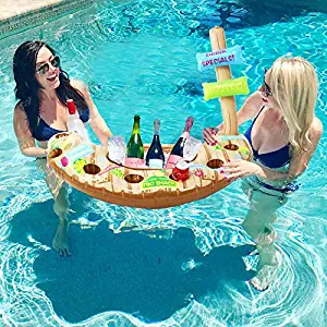 Vercico Inflatable Drink Holder Floating Drink Holders Ice Bucket Beverage Boats Salad Fruit Serving Bar Pool Float Party Accessories Summer Outdoor Leisure Cup Bottle Water Fun