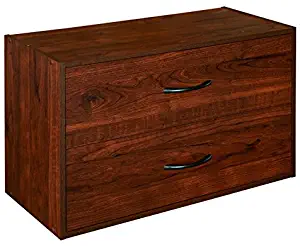 ClosetMaid 1306 Stackable 2-Drawer Horizontal Organizer, Dark Cherry