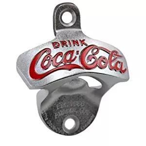 New Drink Coca Cola Coke Wall Mount Crown Stationary Bottle Opener Cast Iron