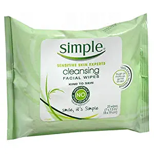 Simple Cleansing Facial Wipes 25 Count (6 Pack)