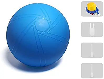 ANGELL Exercise Ball, 55cm 65cm 75cm Yoga Ball, Thickened Non-Slip Balance Ball for Pilates Childbirth Therapy Physical Therapy Home Gym Office Ball Chair with Rapid Pump Body Shape Training