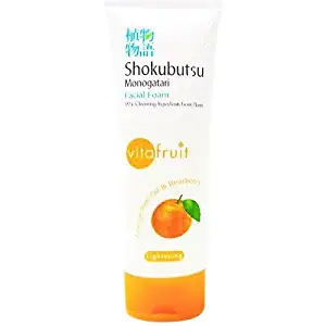 Shokubutsu Monogatari Whitening Facial Face Foam Moisturizer Cleanser Orange