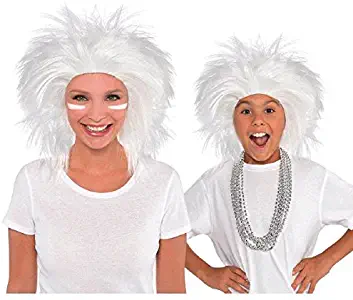 Amscan Crazy Party Wig Costume, White