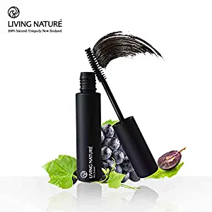 LIVING NATURE I 100% NATURAL JET BLACK THICKENING MASCARA I 8 ml (0.27 fl oz) I FRAGRANCE FREE I FOR SENSITIVE EYES AND SKIN AND ALLERGIES l CRUELTY FREE l CERTIFIED NATURAL