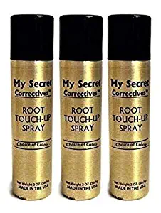My Secret Correctives Root Touch-Up Natural Highlight Spray 2 Ounce - (DARK BROWN) - 3 Cans