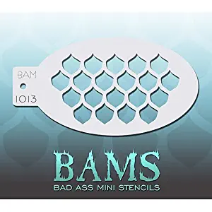 Bad Ass Fish Scales Mini Stencil BAM1013
