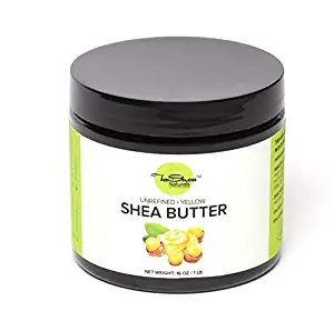 Yellow Shea Butter by TaShea Naturals: 100% Pure Grade A Yellow Unrefined (16oz) Shea Butter - Nourishing Healing Emollient for Hair, Skin and Nails or DIY products.