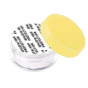 SumDirect 50Pcs 10Gram Empty Clear Plastic Cosmetic Containers Sample Packing Bottles,Portable Travel Bottle Pot Jars for Cream,Lotion,Eye Shadow +25Pcs White Sheer Organza Gift Bags (Yellow Lid)