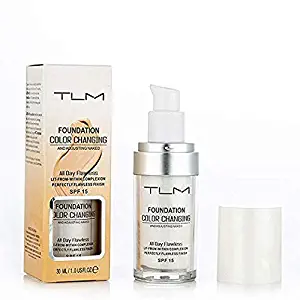 TLM Flawless Colour Changing Warm Skin Tone Foundation Makeup Base Nude Face Moisturizing Liquid Cover Concealer for women girls (Foundation 1)