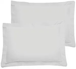 American Pillowcase Luxury Egyptian Cotton 300 Thread Count 2-Piece Pillow Sham Set 20 x 30 Inch- Queen, White