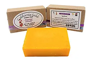 California Gold Natural and Organic Tangerine Lavender Bar Soap For Men and Women 4 oz. Pack of 2 (8 oz. Total)