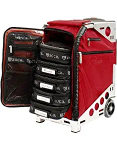 ZUCA Pro Artist Rolling Bag with Built-in Seat (Choose Your Color) Stacking Pouch Set and Travel Cover Included, Meets FAA Specifications for Carry-On Luggage