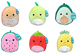 Squishmallow Kellytoy Set of 6 Mini 5" Fruits Collection Plush Doll