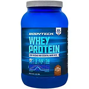 BodyTech Whey Protein Powder with 17 Grams of Protein per Serving Amino Acids Ideal for PostWorkout Muscle Building, Contains Milk Soy Rich Chocolate (2 Pound)