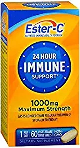 Ester-C 24 Hour Immune Support 1000 mg Maximum Strength Vegetarian Tablets - 60ct, Pack of 3