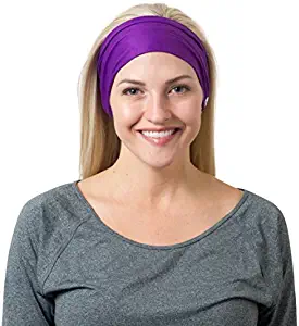 RiptGear Yoga Headbands for Women and Men - Wide Non Slip Design Headband for Running Yoga Fitness Fashion and Other Workouts