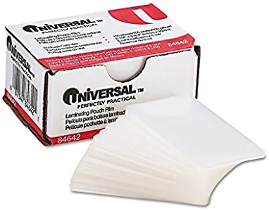 Universal UNV84642 100 per Box Clear Laminating Pouches, 2 1/4-Inch x 3 3/4-Inch - Pack-4